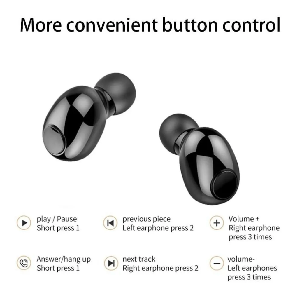Audífonos Inalámbricos Bluetooth Ocanoiy Negros