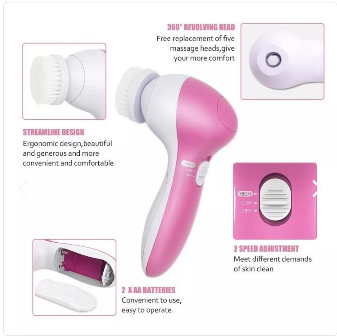 Limpiador Facial Exfoliante Masajeador